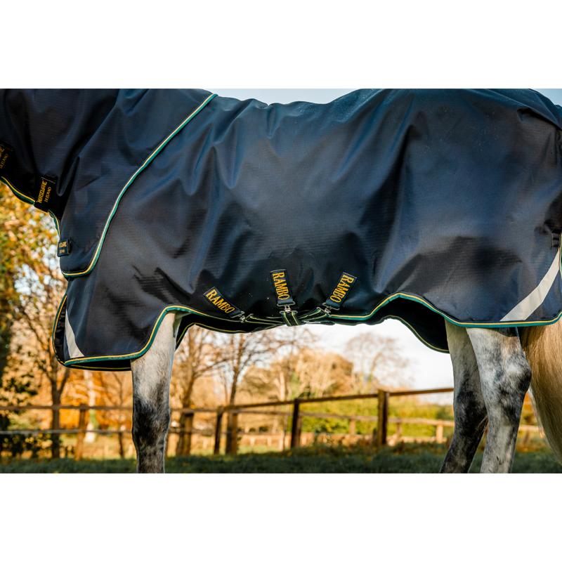 Horseware Rambo Duo Force 2.0 Turnout Rug Bundle - Navy/Teal-4